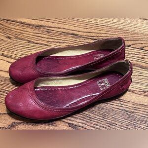 Frye Women's Burgundy Leather Loafers